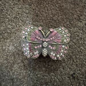 Butterfly Rhinestone Ring Box
